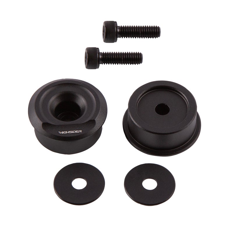 HIGHSIDER pro Special Bar End für PIAGGIO VESPA Modelle, Schwarz (Paar) 161-156