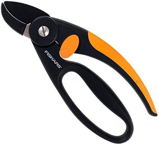 Multifunctionele anvil schaar voor volwassenen, roestvrij staal en kunststof, zwart/oranje