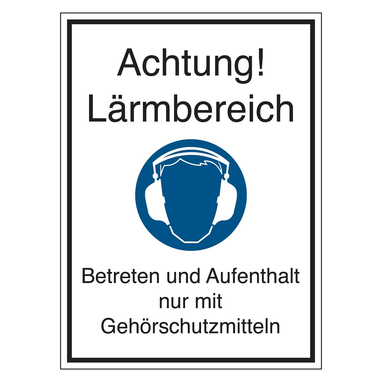 Brady STD-418-131x185-B7541, Gebotsschilder - Achtung! Lärmbereich (800372)