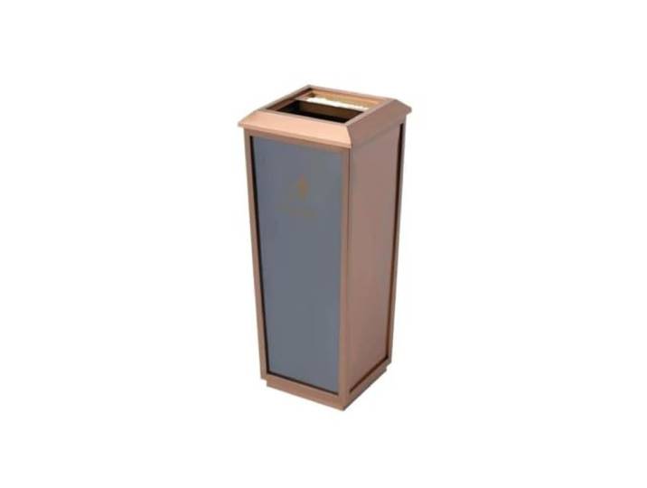 Outdoor-Mülleimer aus Edelstahl Abnehmbares Tablett und Inneneimer, for Büro-Hotel-Lobby-Terrasse(Brass)
