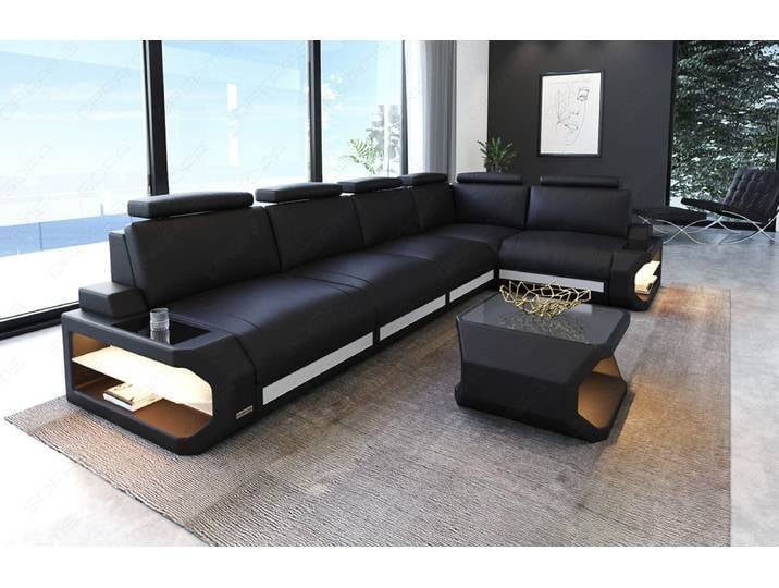 Leder-Ecksofa Siena L Lang Komfort & Stil
