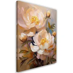 WANDBILD pfingstrose gemalte blume