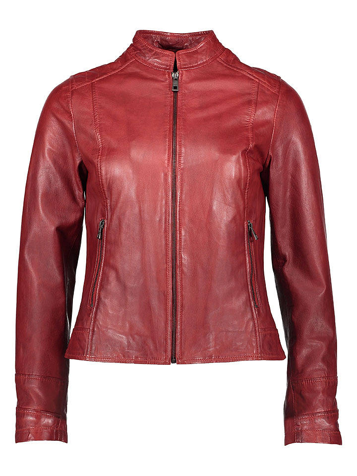 Bugatti Lederjacke in Rot - 36