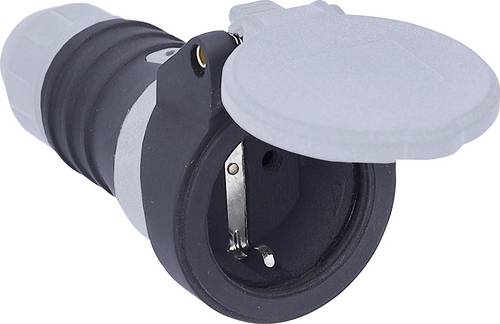 AS Schwabe 62311 Schutzkontaktkupplung 230V Schwarz, Grau IP54