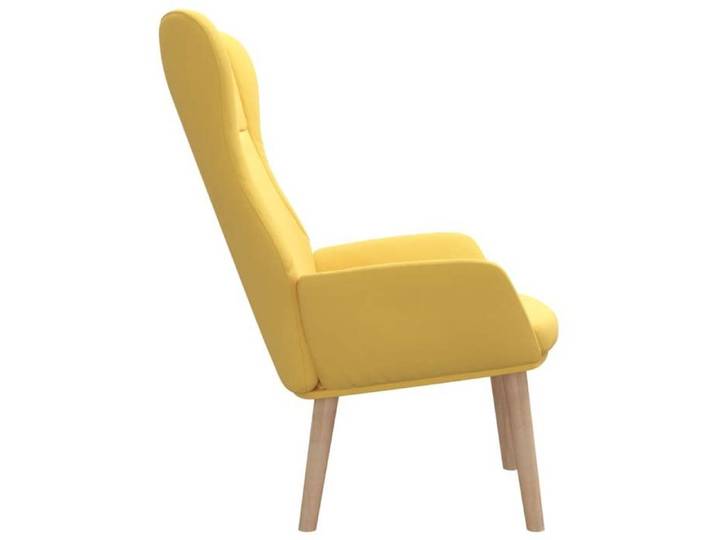 Fauteuil simple - Jaune - Chaise de relaxation - Jaune moutarde Tissu 70x77x94 cm F8015