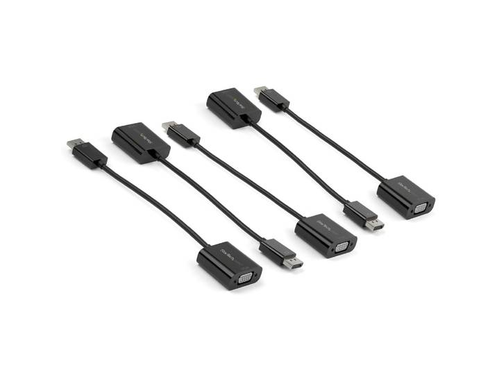StarTech.com Adaptateur DisplayPort vers VGA - Pack de 5, 0,1 m, DisplayPort, VGA (D-Sub), Mâle, Femelle, Droit DP2VGA3X5