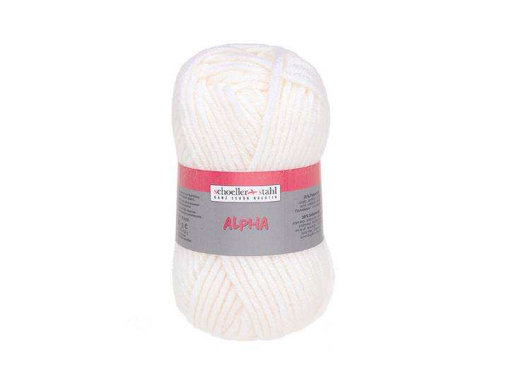 Schoeller Alpha Mützengarn Handstrickgarn Weiss