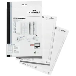 Durable Einsteckschilder »145602« 90x60 mm weiß, 9x6 cm