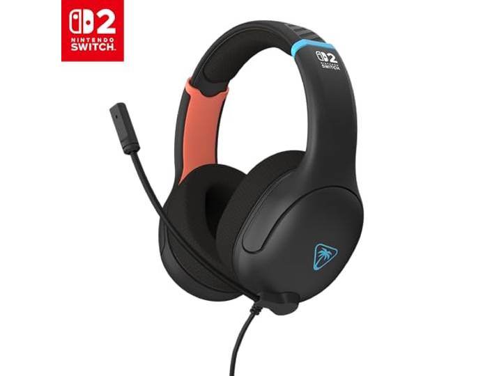Turtle Beach Airlite Fit Noir Anthracite Casque de gaming filaire sous licence officielle pour Nintendo Switch 2, Nintendo Switch, Nintendo Switch Lite et Nintendo Switch - Modèle OLED