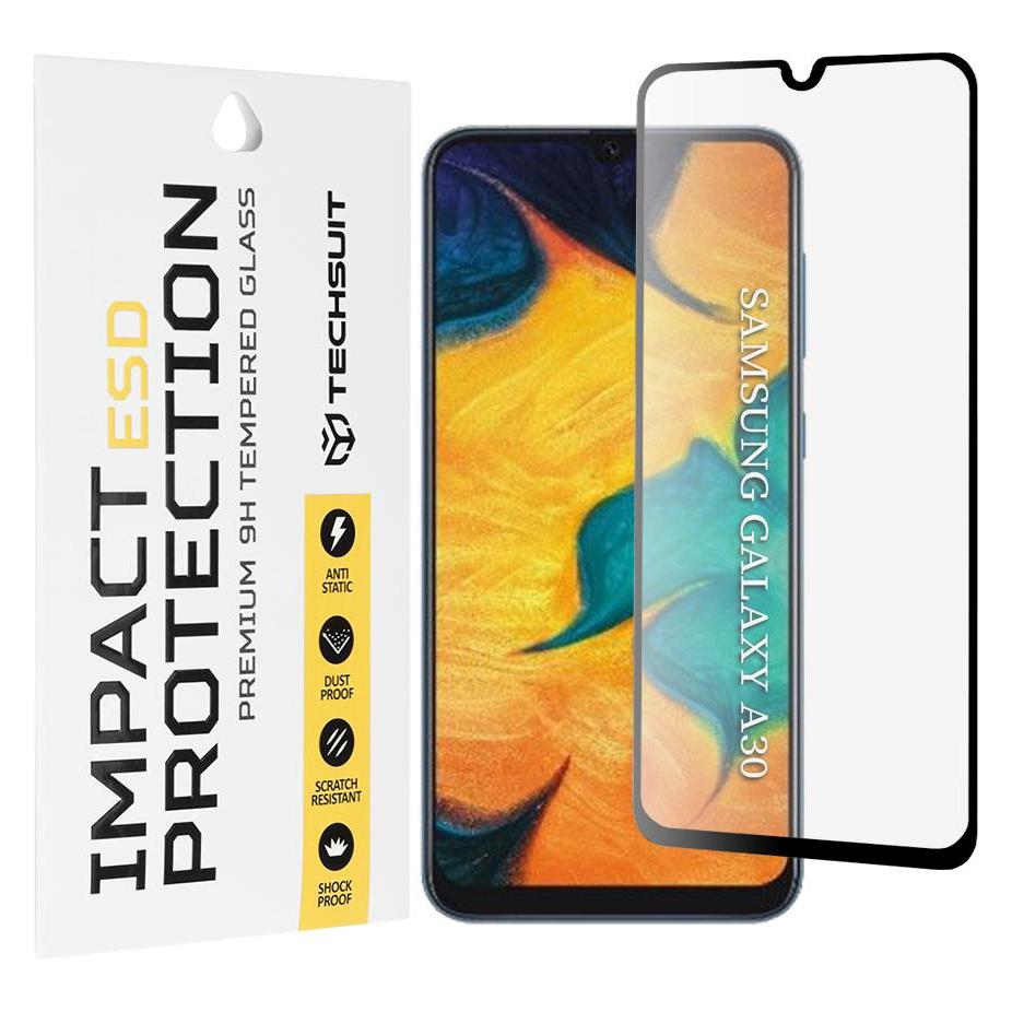 Techsuit - ESD Glass - Samsung Galaxy A30 / A50 / A20 / A30s / A50s / M21 / M31 / M30s / M30 - Black (Samsung Galaxy A20, Samsung Galaxy A30, Samsung Galaxy A30s, Samsung Galaxy A50, Samsung Galaxy A50s, Samsung Galaxy M21, Samsung Galaxy M30, Samsung Galaxy M30s, Samsung Galaxy M31) (60230373)
