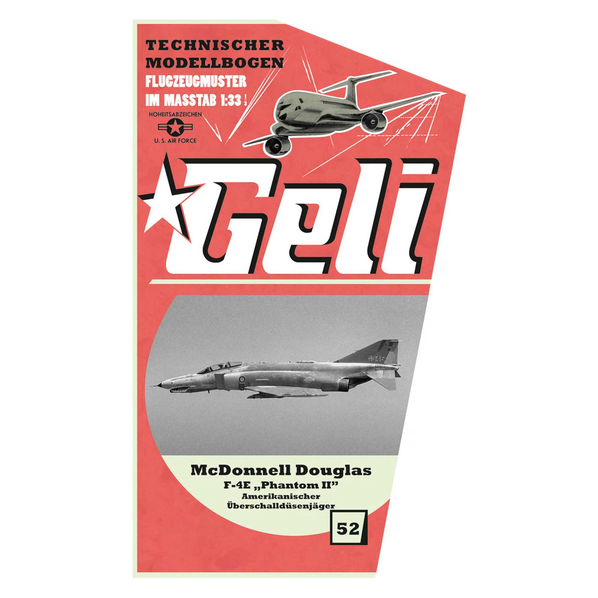 Geli mcdonnell douglas f-4e kartonmodell (34052)