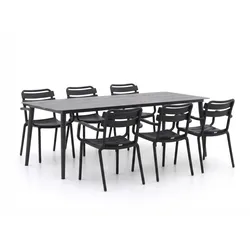Forza Vico/Sora 220 cm Gartenmöbel-Set 7-teilig stapelbar