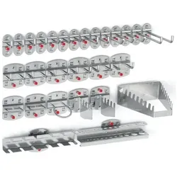 Kappes, Werkzeugwand, Werkzeughalter BxHmm 14 Haken/6 Doppelhaken/8 div. Halter 28-