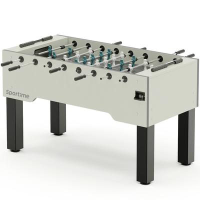 Sportime Tischkicker "Dragon Steel", Green Guardian vs. White Dragon, Spielfeld Grau, Hamilton White