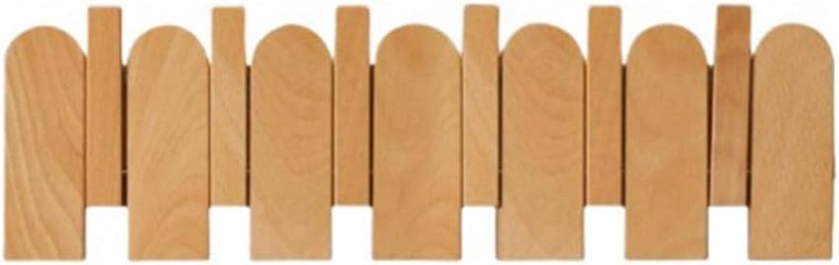 Houten wandkapstok met 6 haken van beukenhout