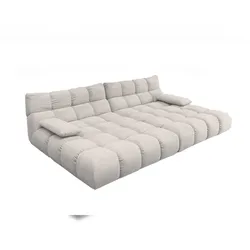 KAWOLA Big Sofa VIVIEN Feincord silber