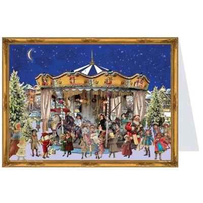 Postkarten-Adventskalender 'Karusell'