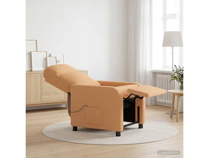 vidaXL Massage Relaxsessel Beige Bouclé