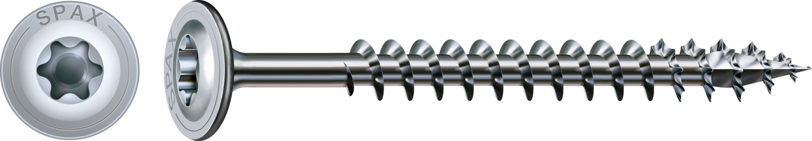 SPAX Holzbauschraube WIROX - Vollgewinde, Tellerkopf, T-STAR plus, 4CUT 0251010801005