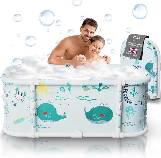 Famanu Faltbare Badewanne 120 cm - 7-lagige Badewanne für Duschen