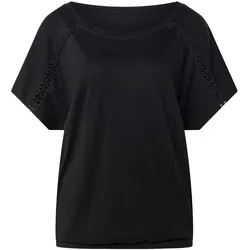Tchibo - Blusenshirt mit Stickerei - Damen - Gr. M - schwarz