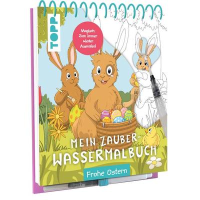 Mein Zauber-Wassermalbuch Frohe Ostern, Gebundene Ausgabe von Janina Heese, Frechverlag GmbH, 978-3-7358-9229-4