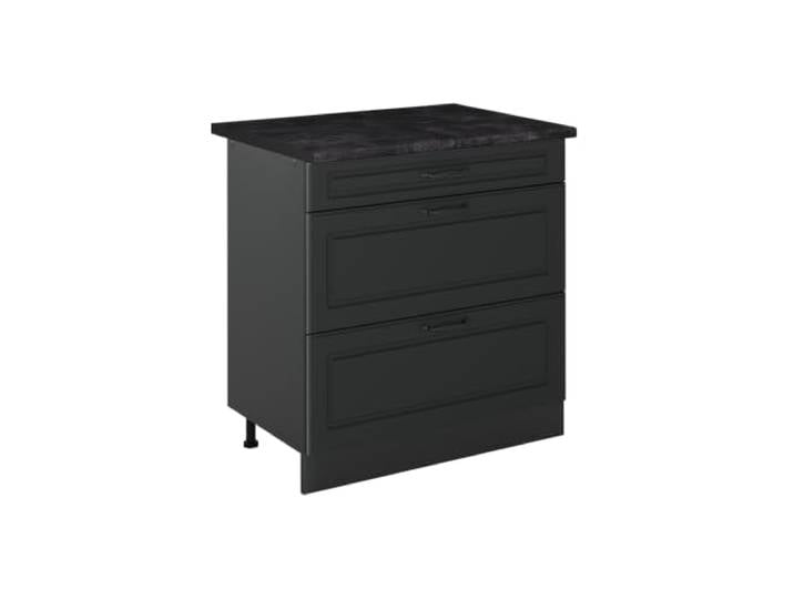 Vicco Küchenunterschrank R-Line, Anthrazit Landhaus/Anthrazit 80 cm MDF-Front · Arbeitsplatte Anthrazit · Höhenverst. Füße · Leichter Zugriff · Frei kombinierbar