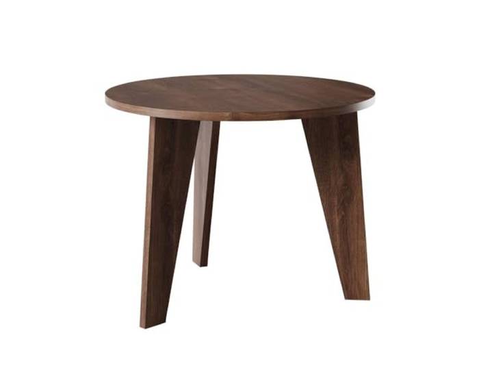 KOLM Rose Tisch - Runder Esstisch Compatible with Küche/Wohnzimmer Ø 90 cm FSC-Zertifiziert Modernes Design in Schokoladeneiche