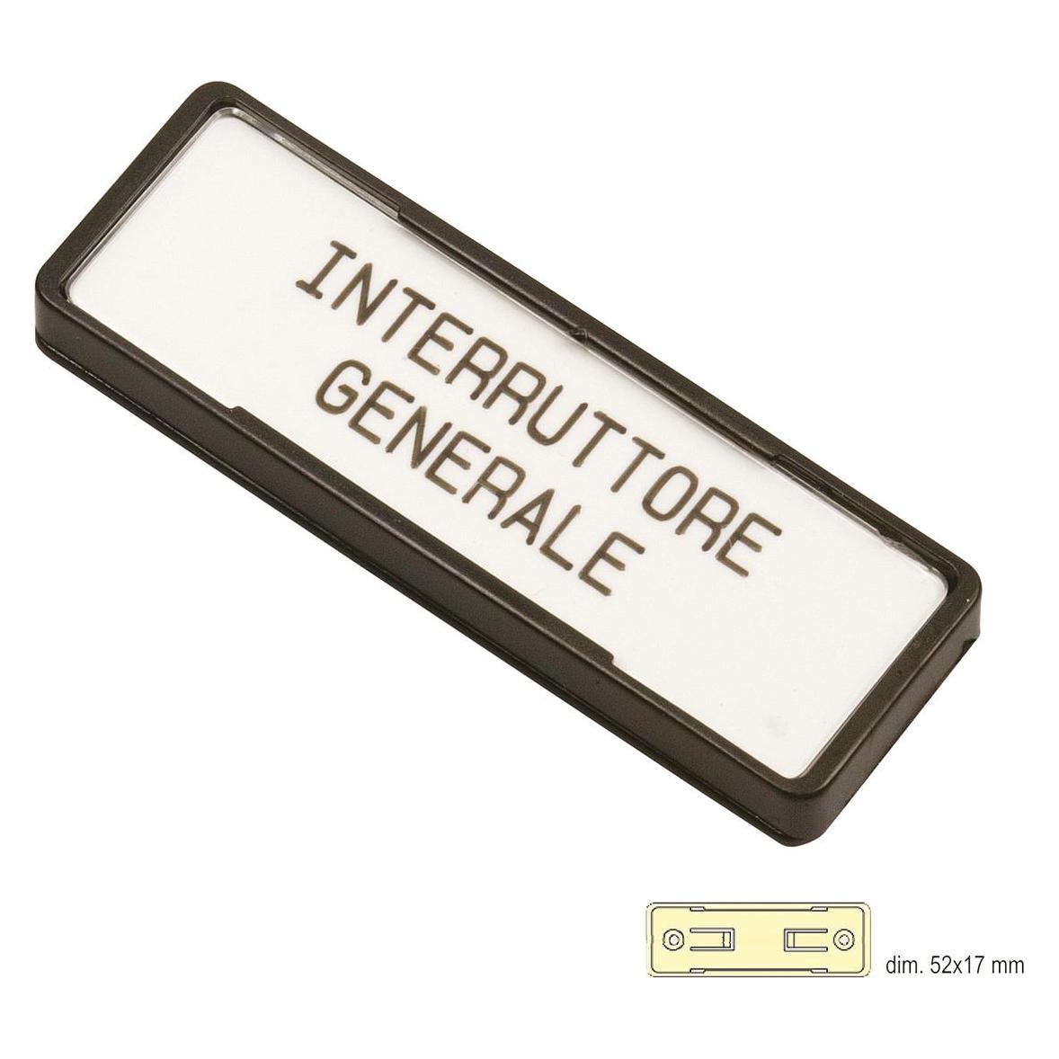 Brady 17x52 adhesive plate holder (TAG HOLDER 17X52 ADHESIVE)