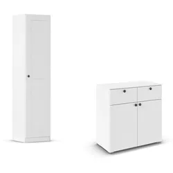 rauch Garderobenschrank und Kommode »Savona« 1-türig - 47x41x197cm - weiß -