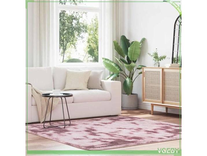 Tapis - FAFEISY - NAVARRA - Shaggy - 200x200 cm - Rose poudré