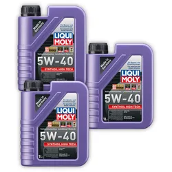 3x Motoröl LIQUI MOLY 1306 Synthoil High Tech 5W-40 Leichtlauf vollsynthetisch 1 L
