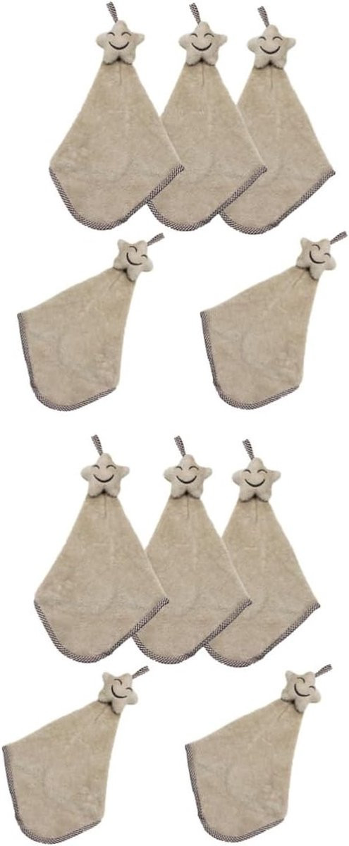 Beige Coral Fleece Handdoeken - Zachte Wasdoeken voor Gezicht, Badkamer en Keuken - 42 x 22 x 1 cm