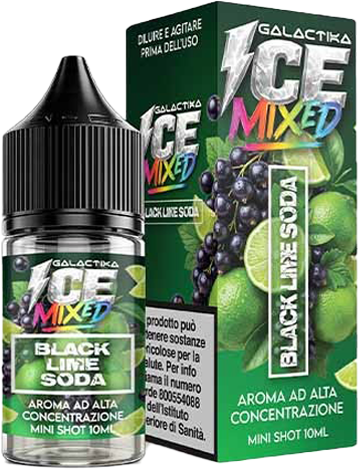 Galactika Black Lime Soda Ice Mixed Aroma Mini Shot 10ml Ribes Nero Lime Ghiaccio