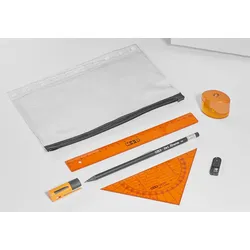 M + R Schreibset Schule neonorange