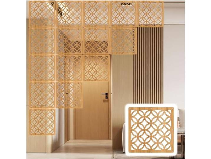 SCMYZLYD Hängende Raumteiler, Room Divider Hanging Panels Natural 29x29 cm