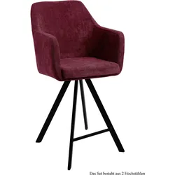 THEKENSTUHL (2er-Set) Delilah 57x104x60 Schwarz/Marsala