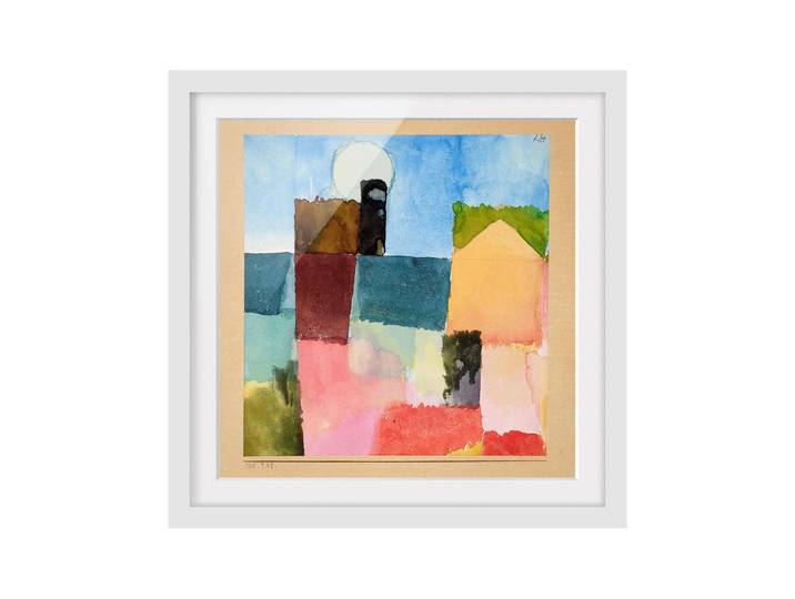 Bild Mondaufgang II Teilmassivholz Kiefer, matt lackiert Multicolor 50 x 50cm