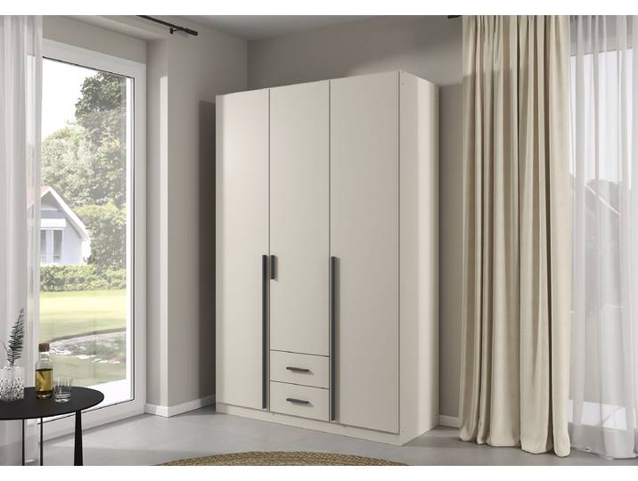 Armoire Livaro 136cm Beige/Cachemire Sans portes miroir