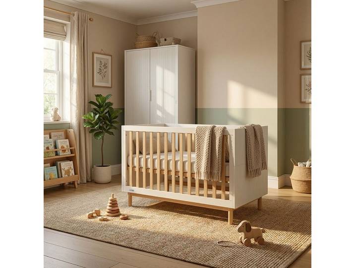 HOME DELUXE Kinderbett COCO - 72 × 140 × 84 cm, höhenverstellbar, entnehmbaren Stangen, Mitwachsendes Babybett