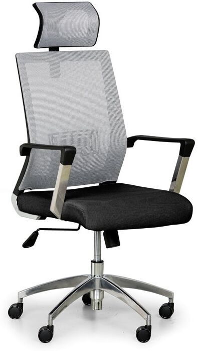 B2B Partner Krzesło biurowe ELITE NET, szary/czarny
