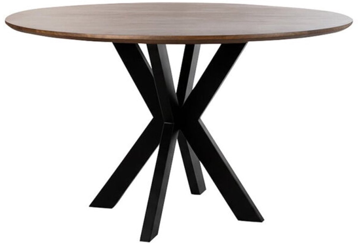 MySons Eettafel Tokio rond mangohout smooth Ø130 cm - Walnoot