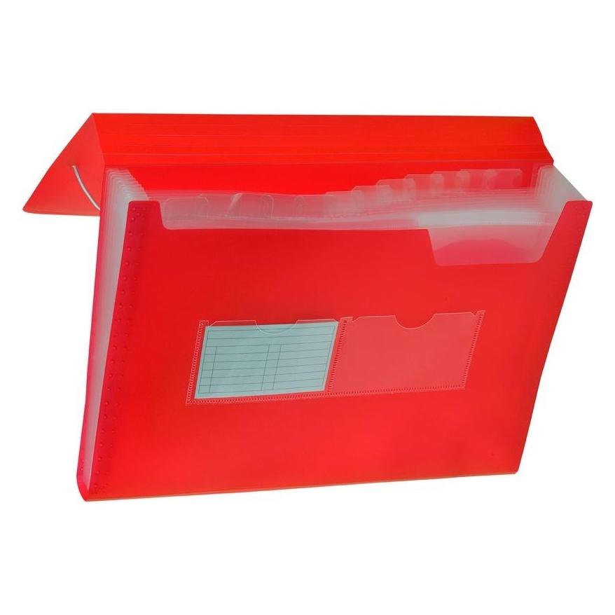 Tetis Faltmappe PP mit Eckgummi A4 13 Fächer - rot TARGI (A4, 1x) (AL307TET)
