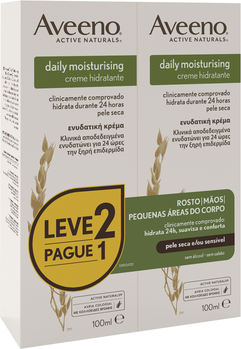 Aveeno Pack Creme Hidratante Pele Seca e Sensível 100+100 ml