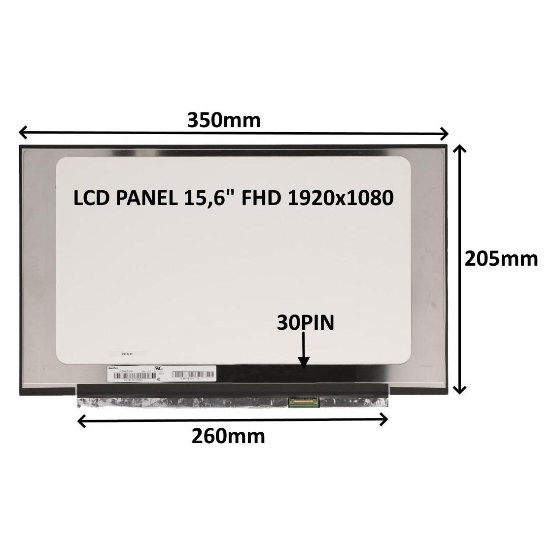SIL LCD PANEL 15,6" FHD 0PIN MATNÃ IPS / BEZ ÚCHYTÅ (77030215)