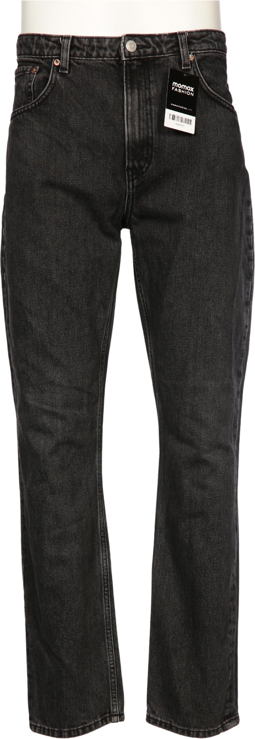Weekday Herren Jeans, Schwarz, Gr. W33, Baumwolle - Second Hand