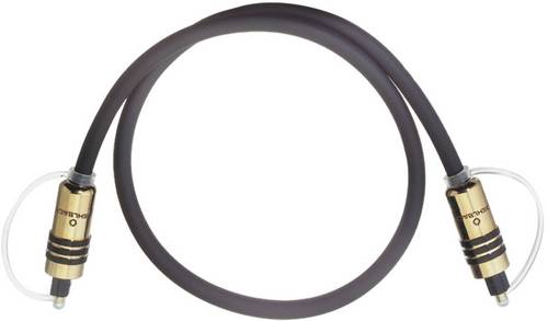 Oehlbach 6083 Toslink Digital-Audio Anschlusskabel [1x Toslink-Stecker (ODT) - 1x Toslink-Stecker (ODT)] 3.00m Grau vergoldete