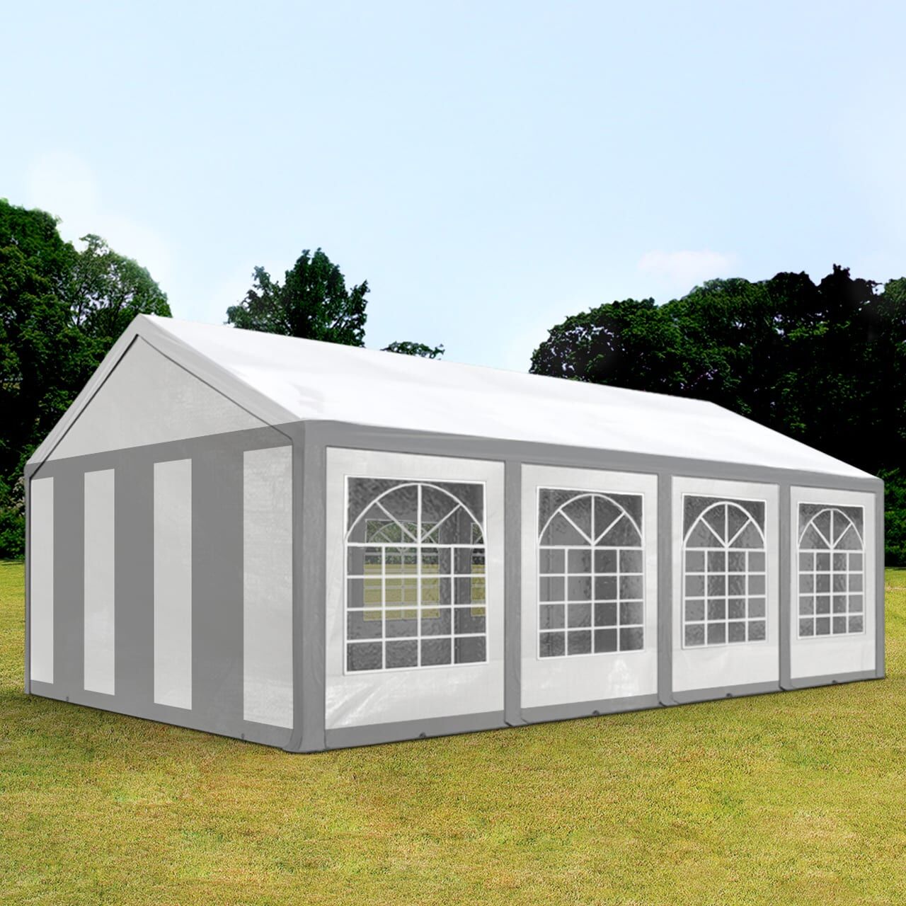 TOOLPORT 4x8m Marquee / Party tent, PE 450, grey-white - (91122)