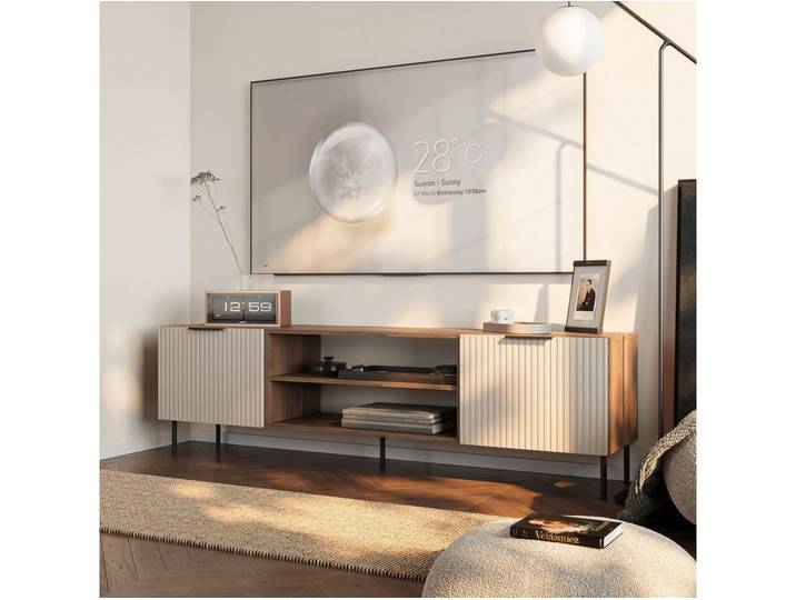 MOEBLINE Lowboard TV-Schrank ATTI 06 warmia walnuss / kaschmir
