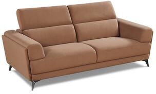 AC Pacific Contemporary Brown Living Room Loveseat with Adjustable Headrest